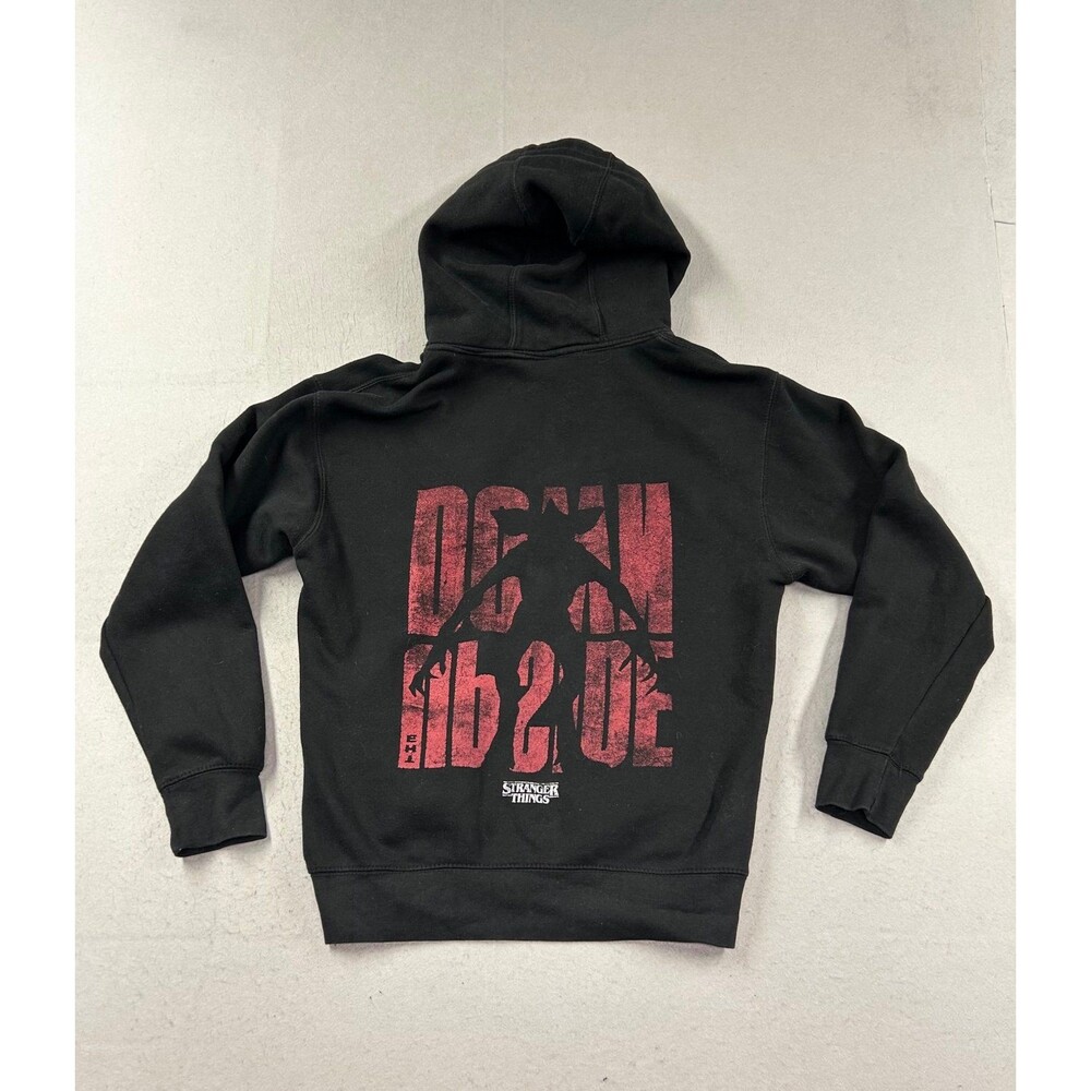 Stranger Things Black Zip Up Hoodie Medium